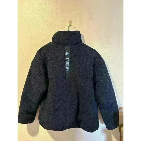 Women Polar Quilted Sherpa Jacket Navy/Cornflower Size Medium. Reversible, Warm, - Picture 5 of 12